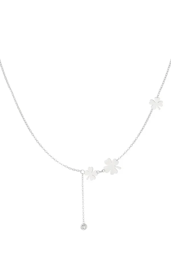 RVS ketting klaver