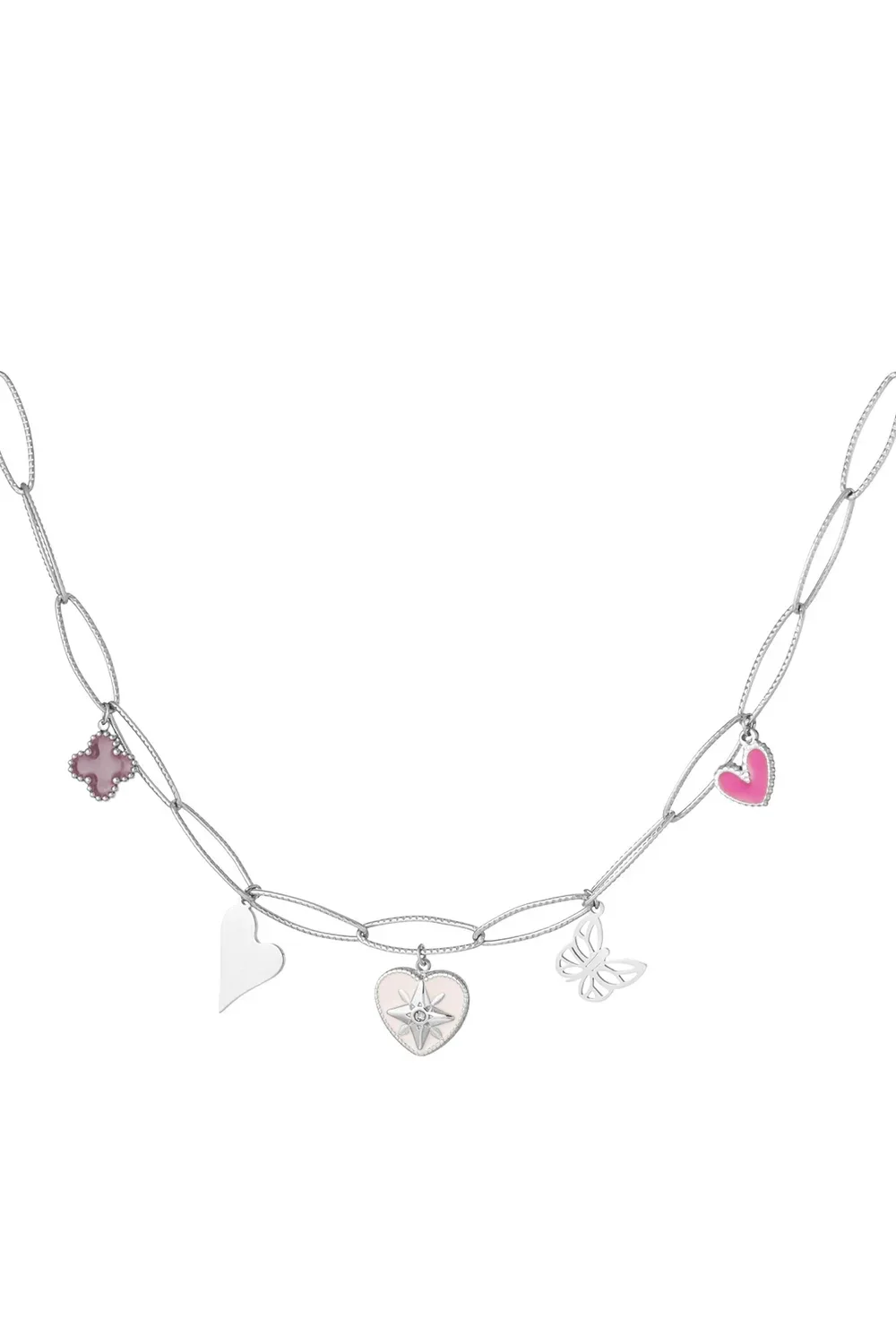 RVS ketting charm