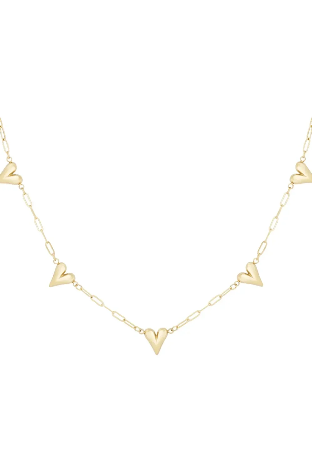 RVS ketting hartjes