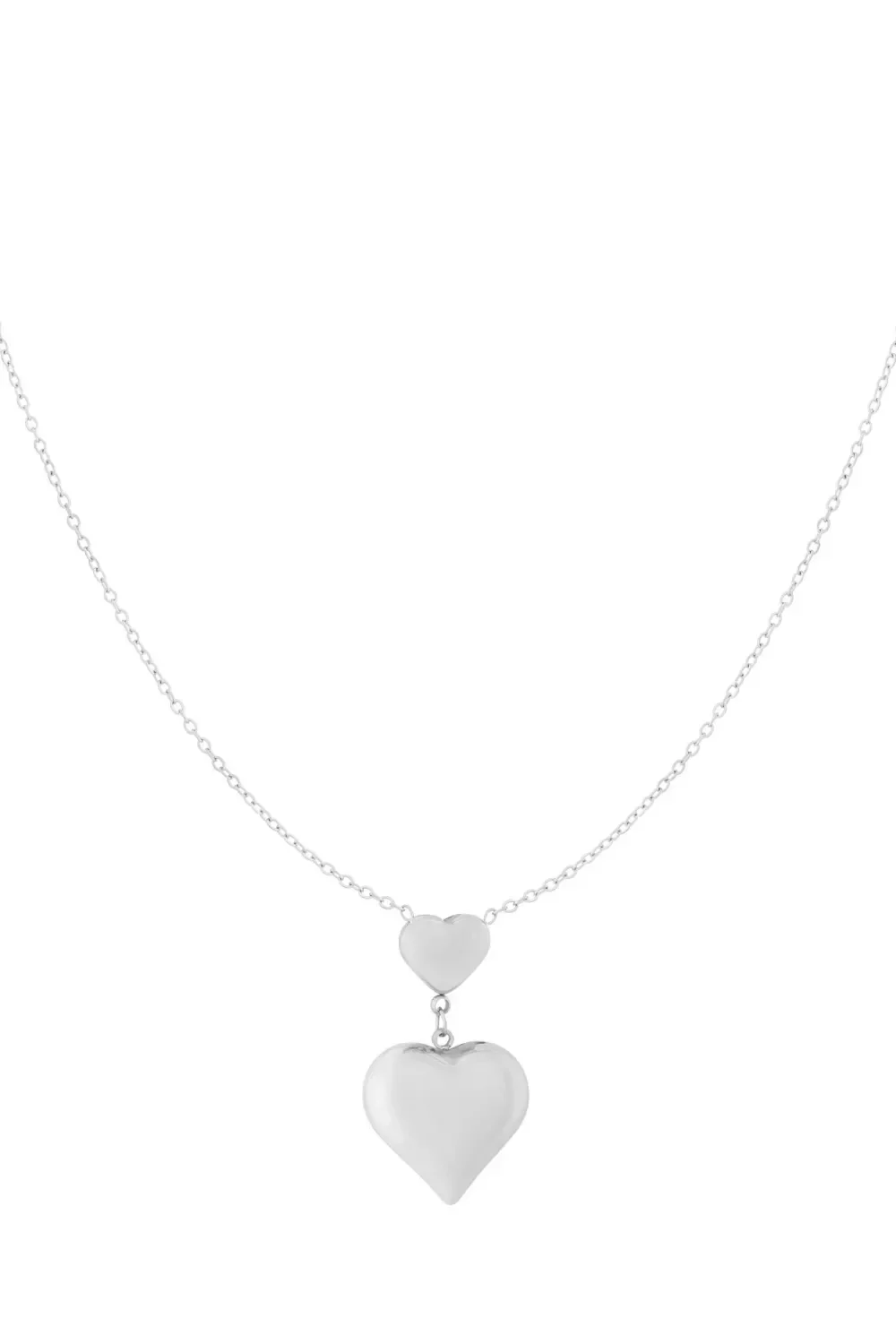 RVS ketting hart
