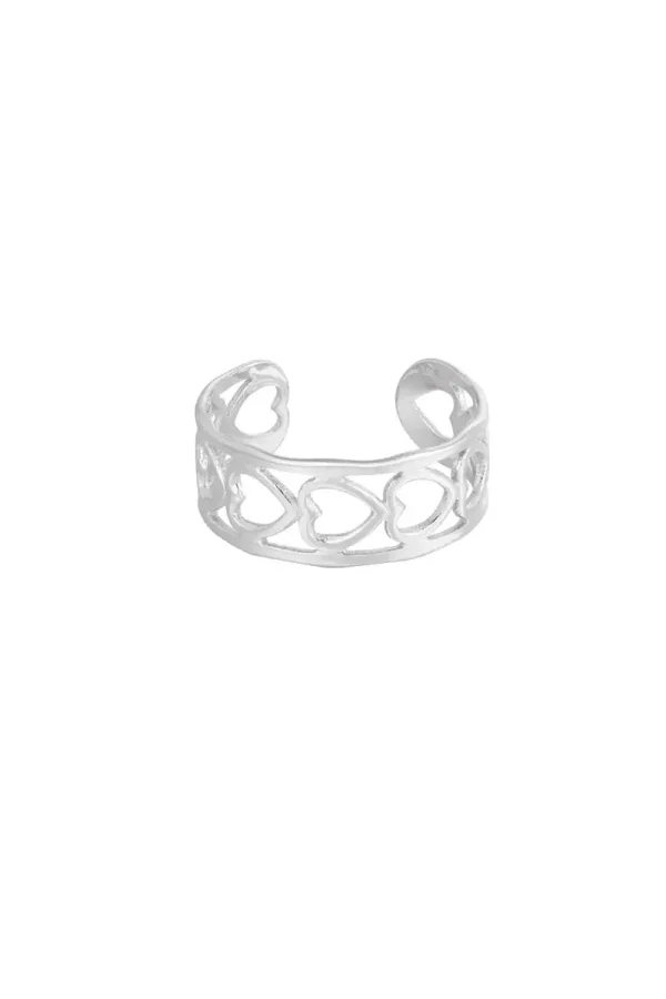 RVS ring roos met hartjes