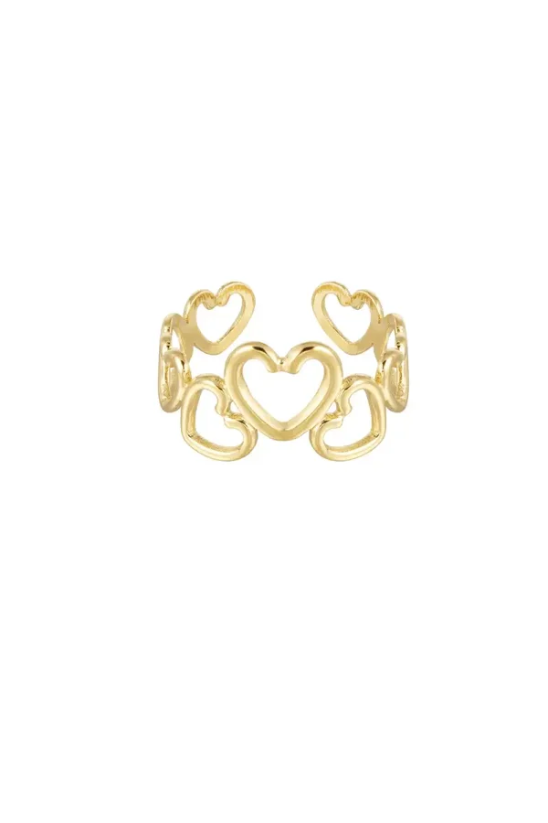 RVS ring hartjes