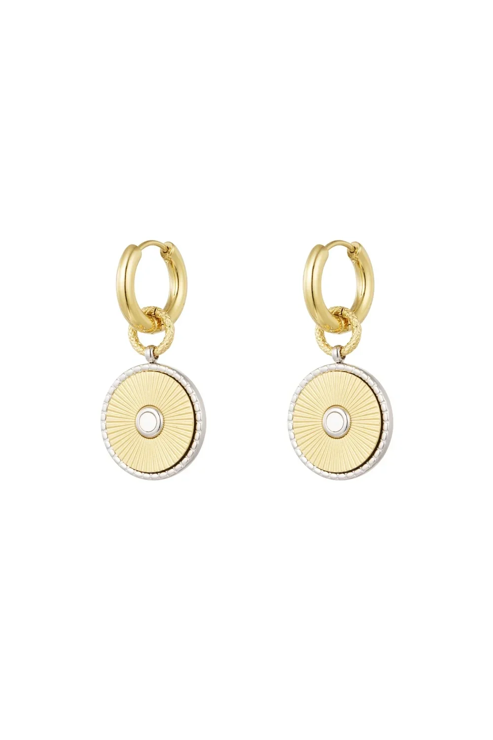 RVS oorbellen goud en zilver