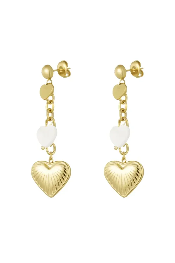 RVS oorbellen love