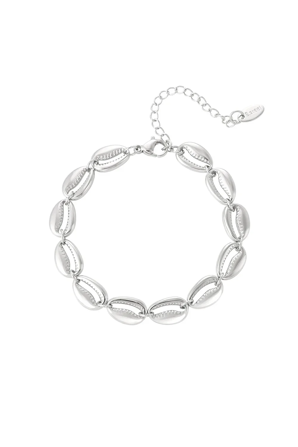 RVS armband schelpjes