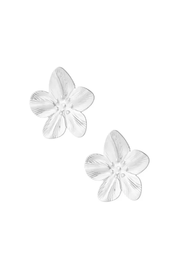 RVS oorbellen petal