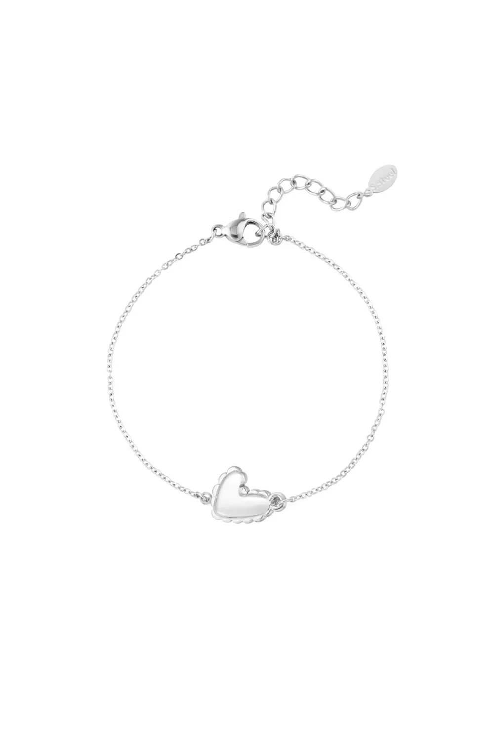 RVS armband hartje