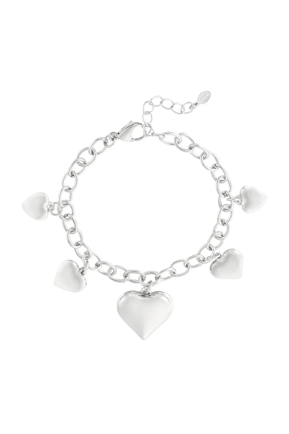 RVS armband hartjes