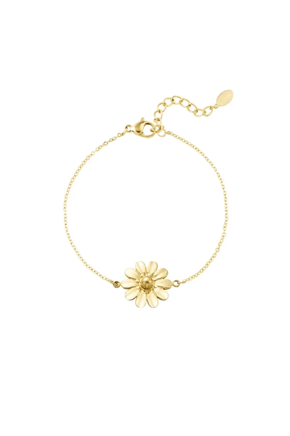 RVS armband bloem
