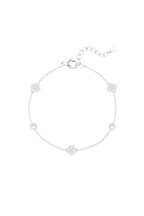 RVS armband klaver