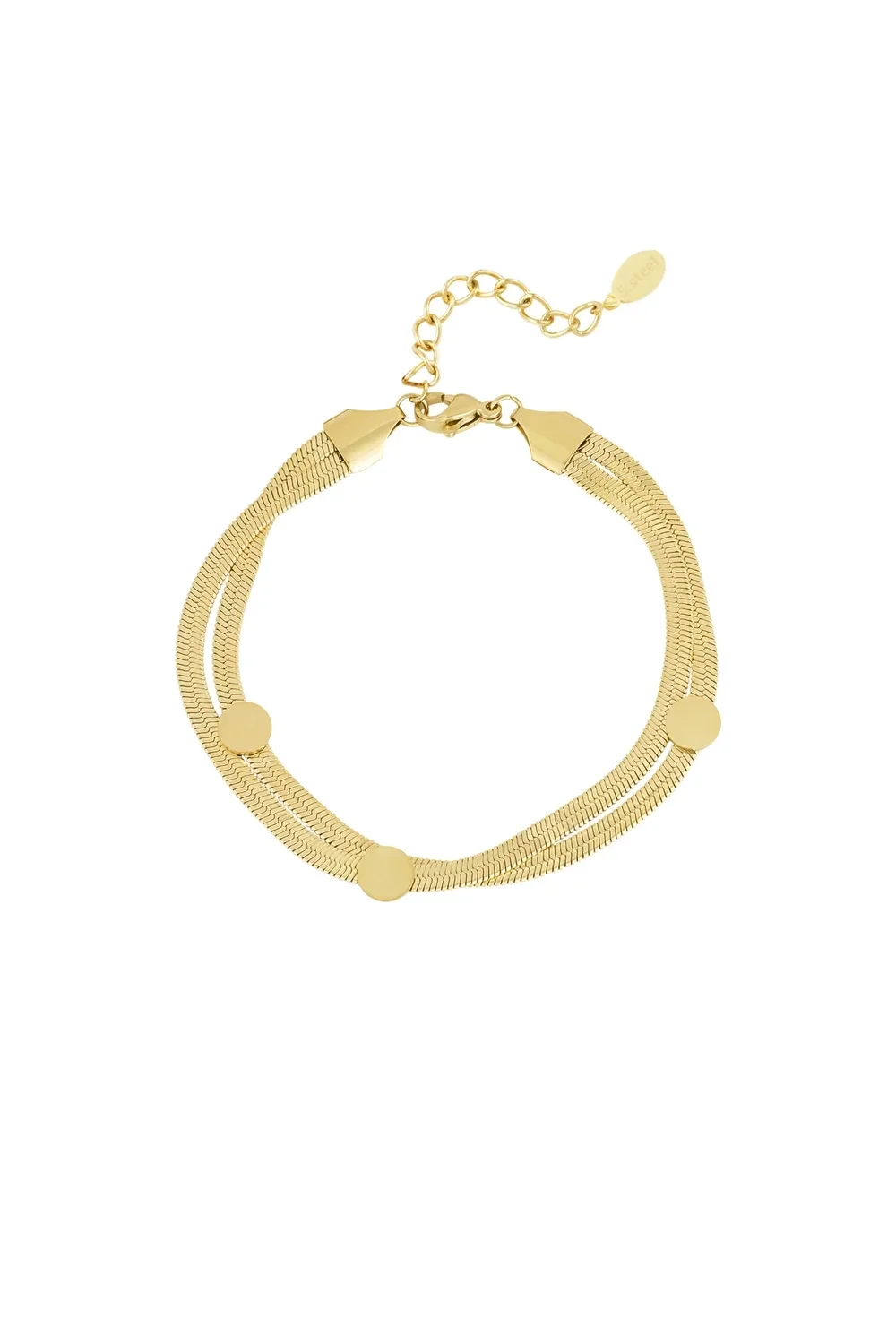 RVS armband plat