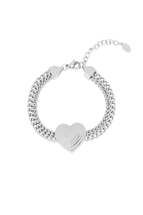 RVS armband bold heart