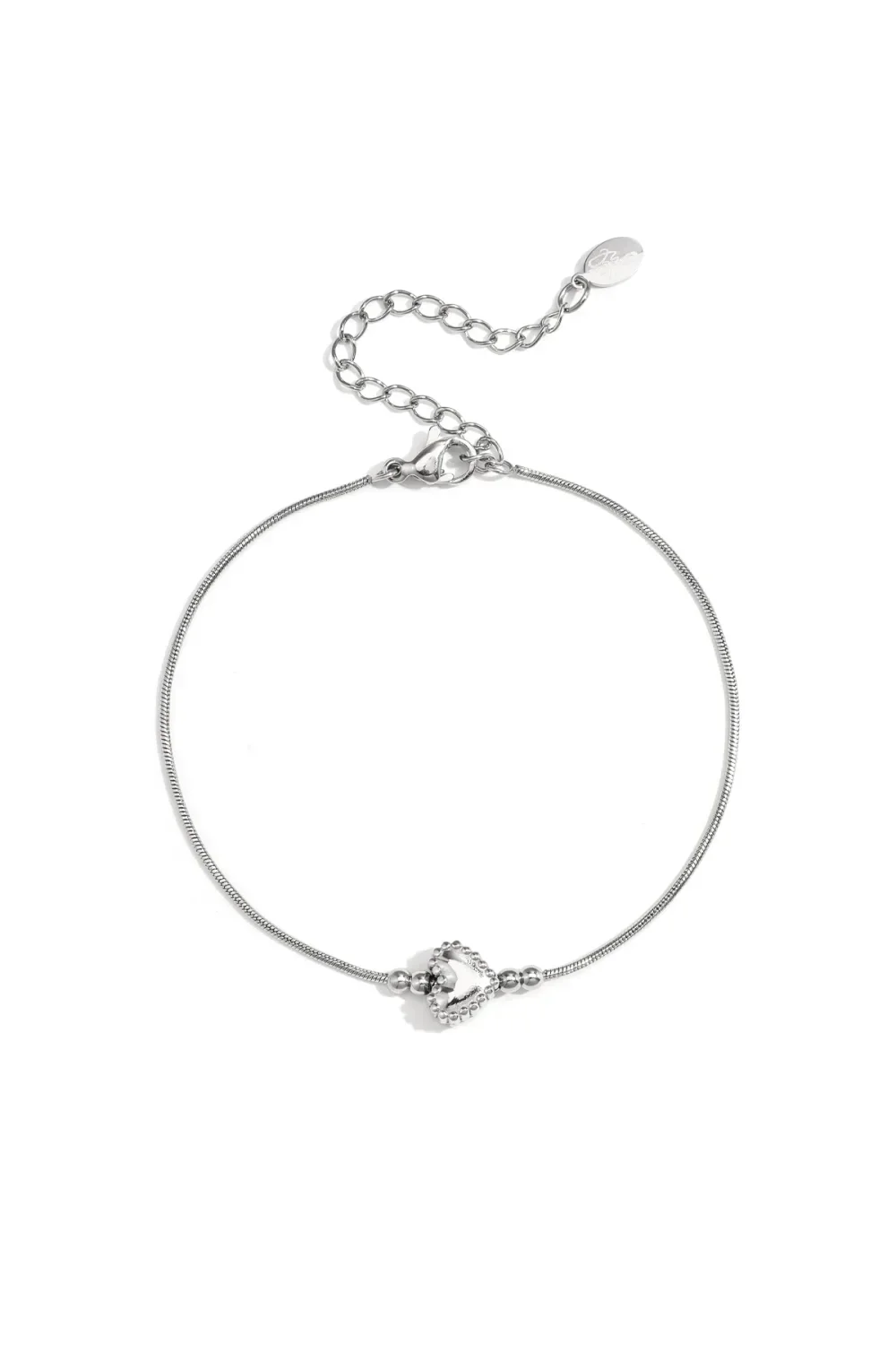 RVS armband hartje