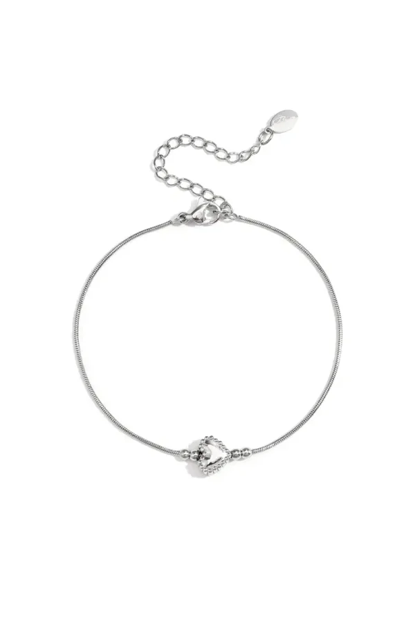 RVS armband hartje