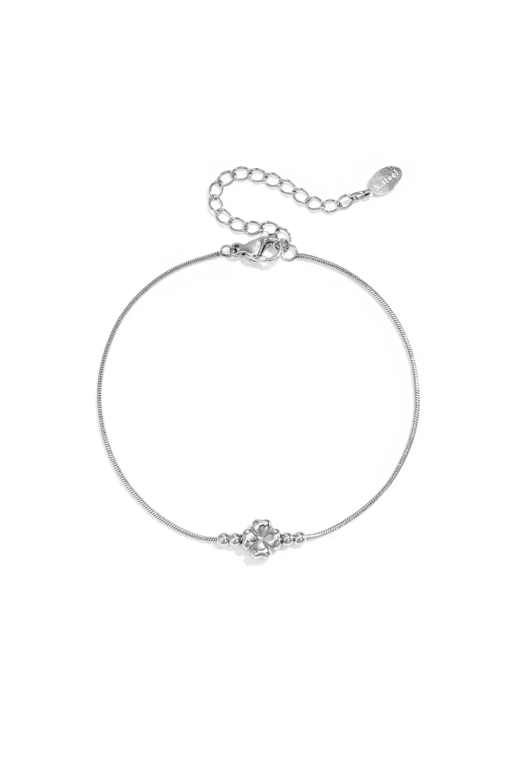 RVS armband klaver
