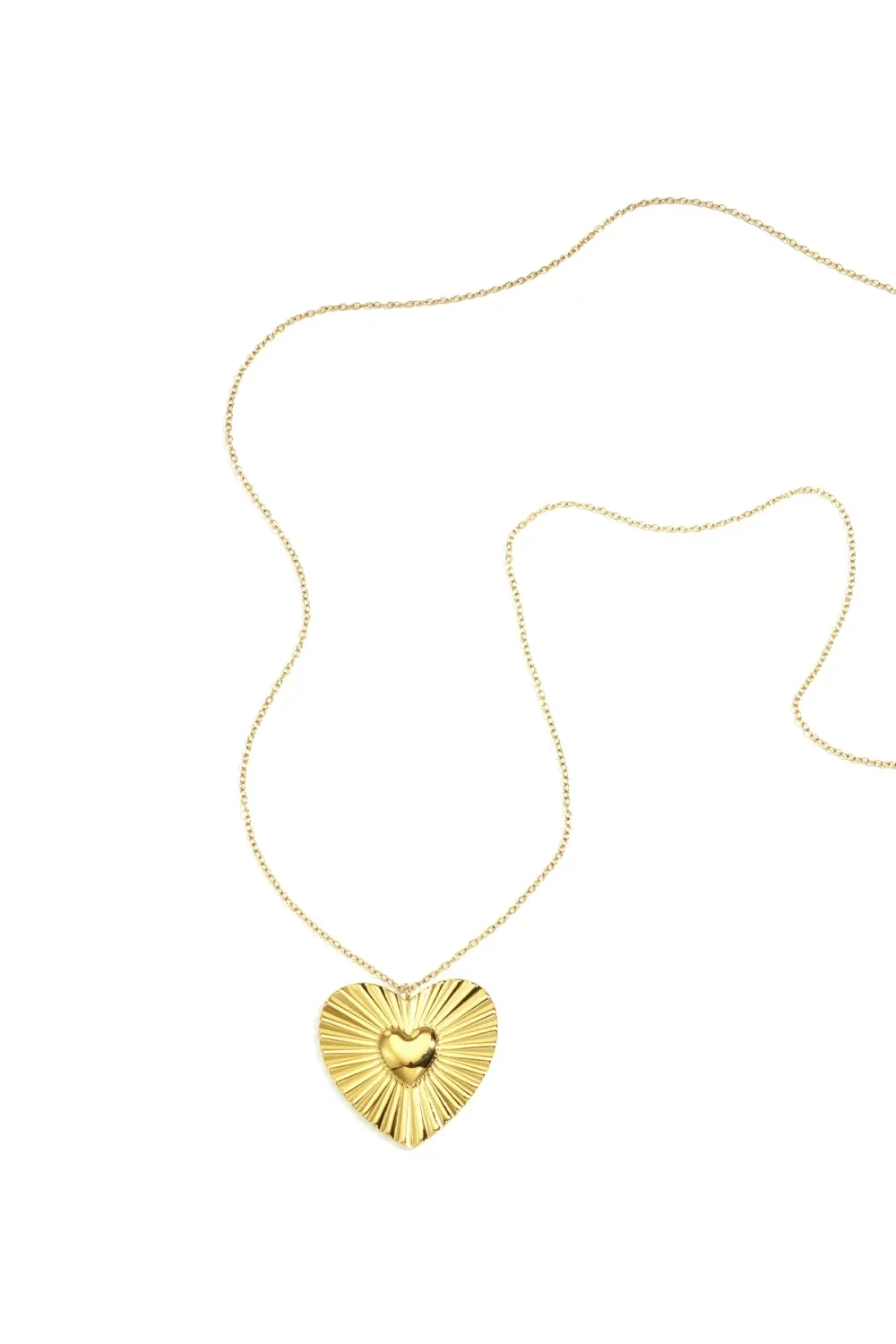 RVS ketting casual heart