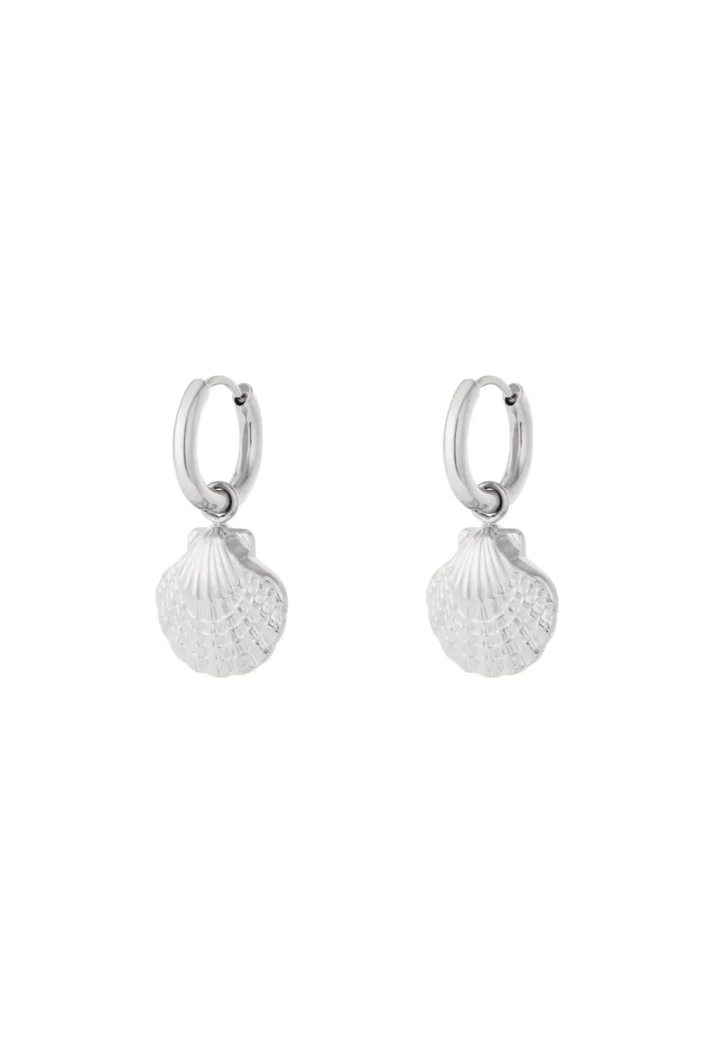 SALE RVS oorbellen schelp