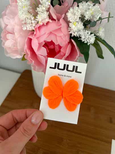 Neon studs blad oranje