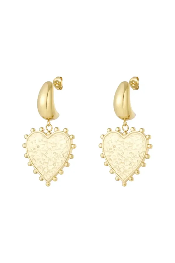 RVS oorbellen love