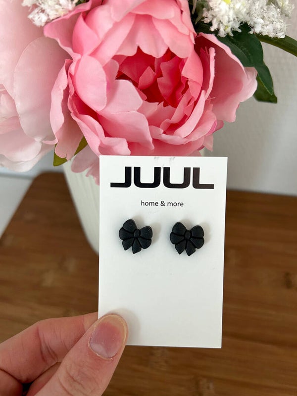 Strikjes studs - zwart