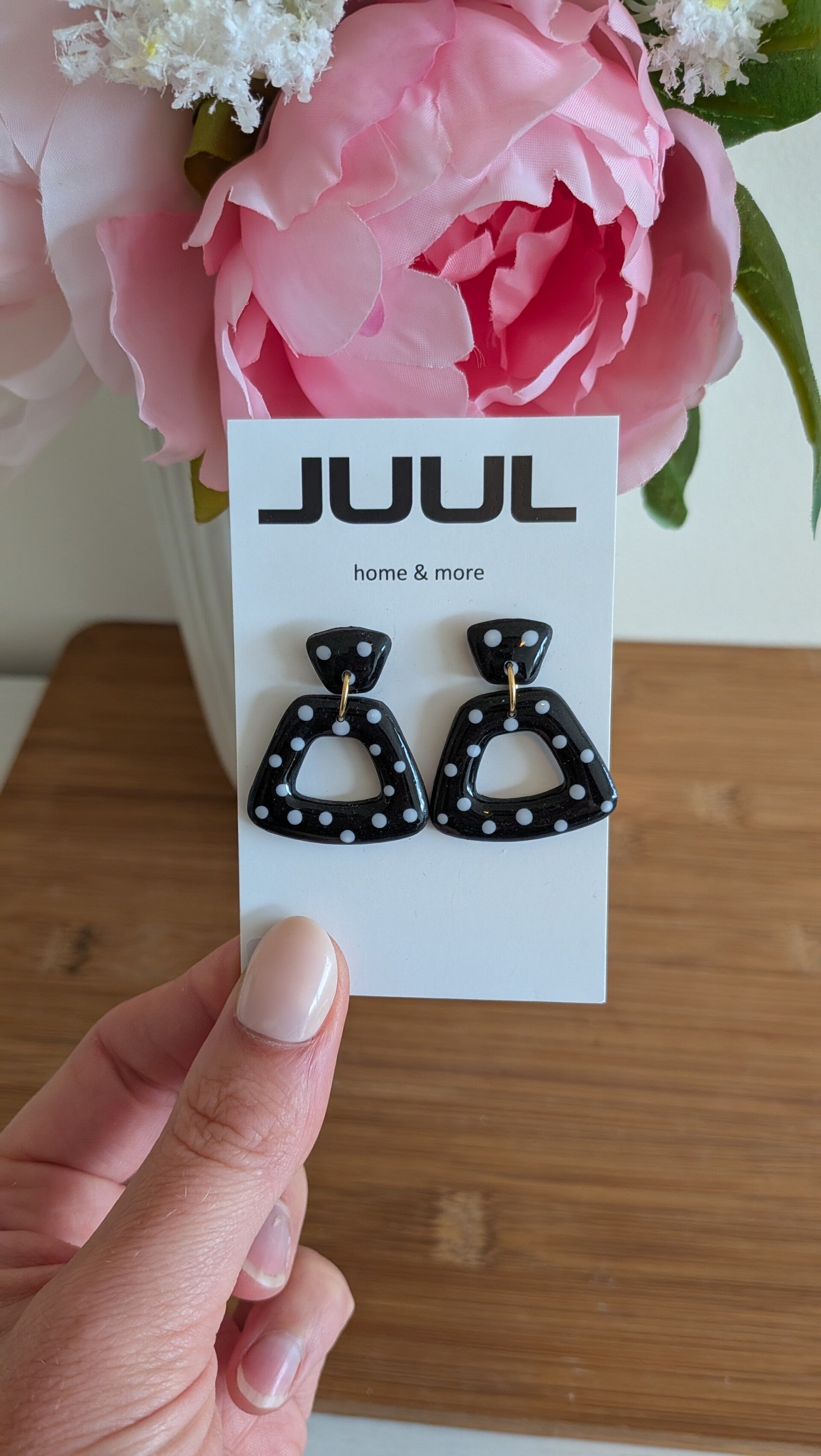 Polka dots zwart/wit - trapeze