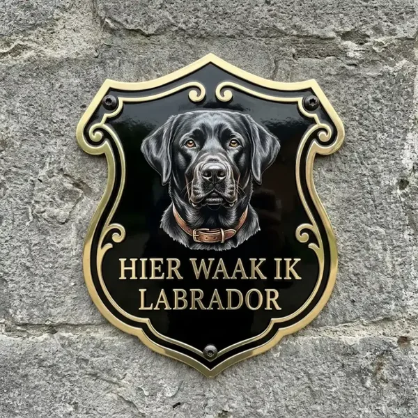 Acryl Waakbord Labrador Schild – 30x35 cm