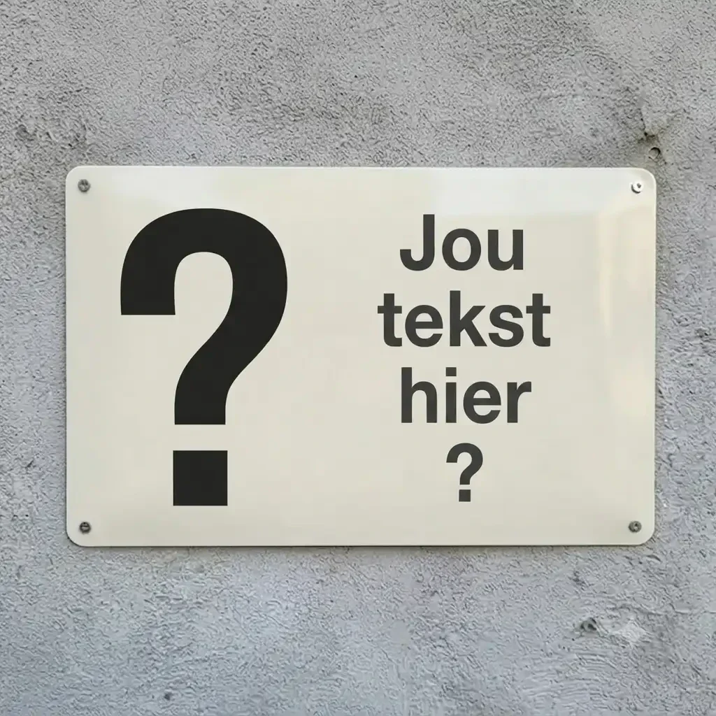 Gepersonaliseerd Bewakingsbord met Eigen Foto en Tekst