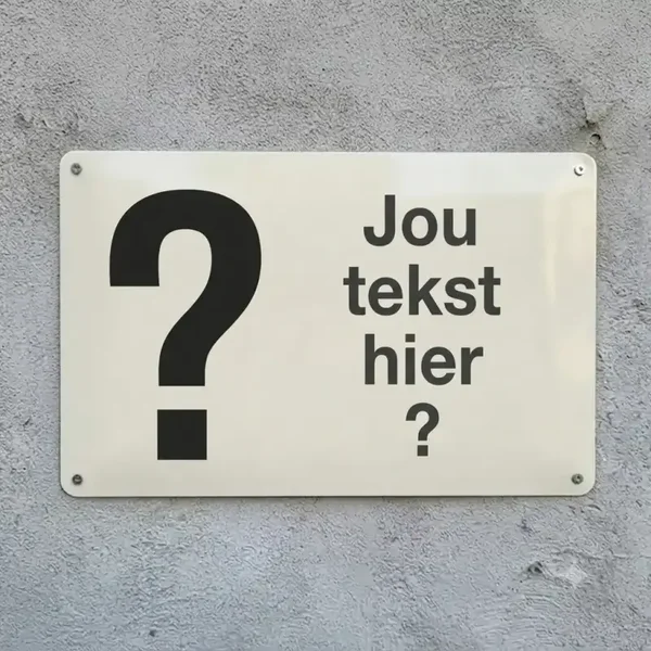 Gepersonaliseerd Bewakingsbord met Eigen Foto en Tekst
