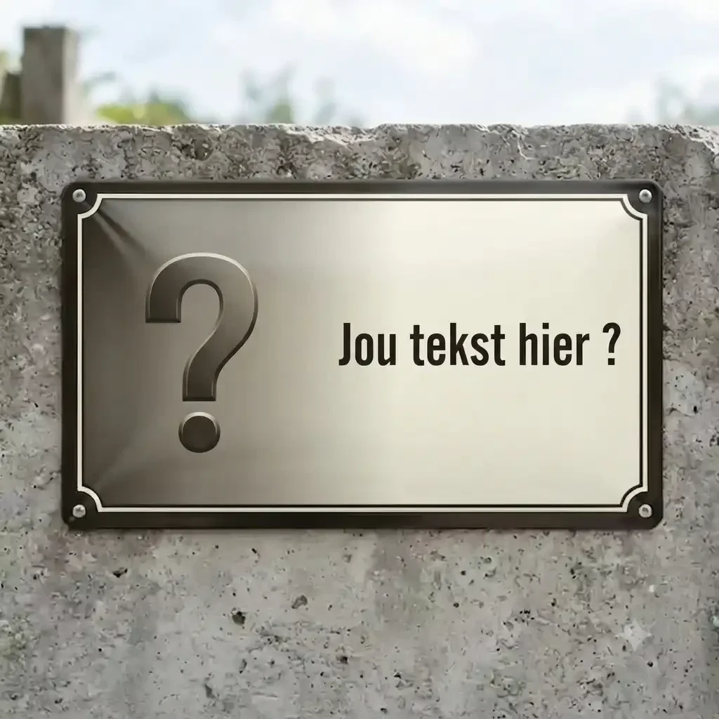 Gepersonaliseerd Metalen Bewakingsbord met Eigen Foto en Tekst