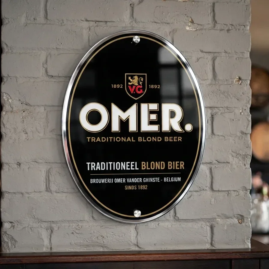 OMER Acryl Schild Ovaal 4mm 2 modellen