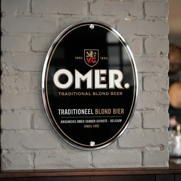 OMER Acryl Schild Ovaal 4mm 2 modellen
