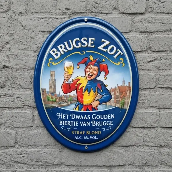 Brugse Zot Acryl Schild Ovaal - 2 modellen
