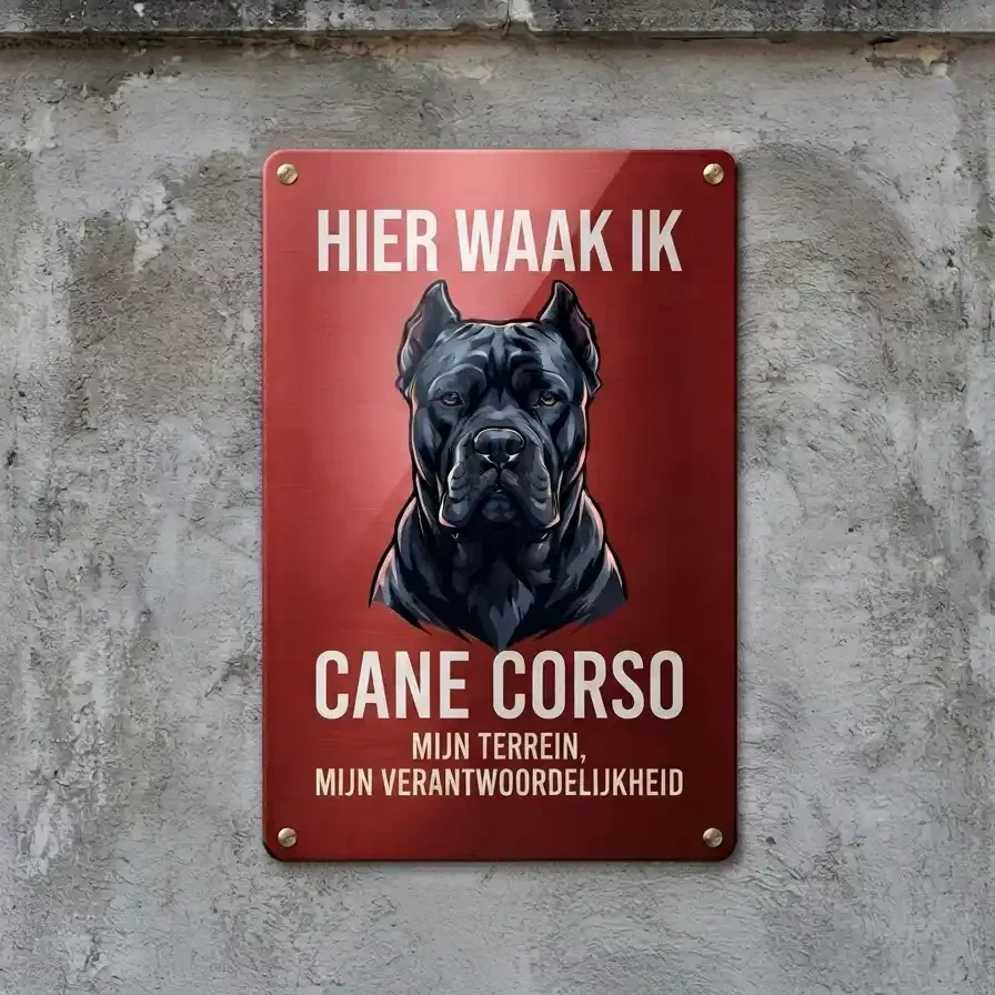 Cane Corso Waakbord - Hier Waak Ik