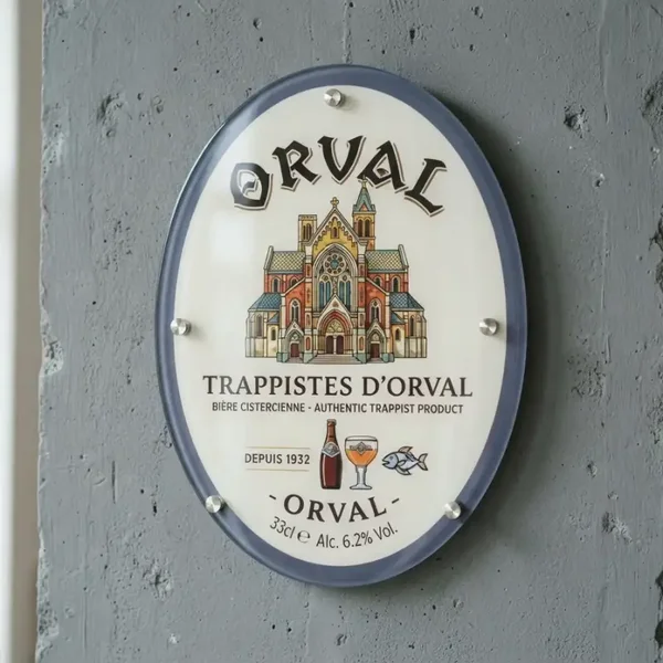 Orval Acryl Schild Ovaal 4mm 2 modellen