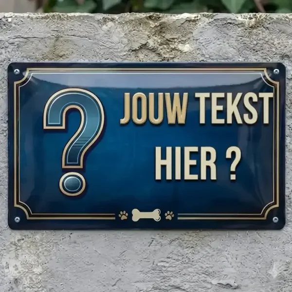 Gepersonaliseerd Bewakingsbord met Eigen Foto en Tekst