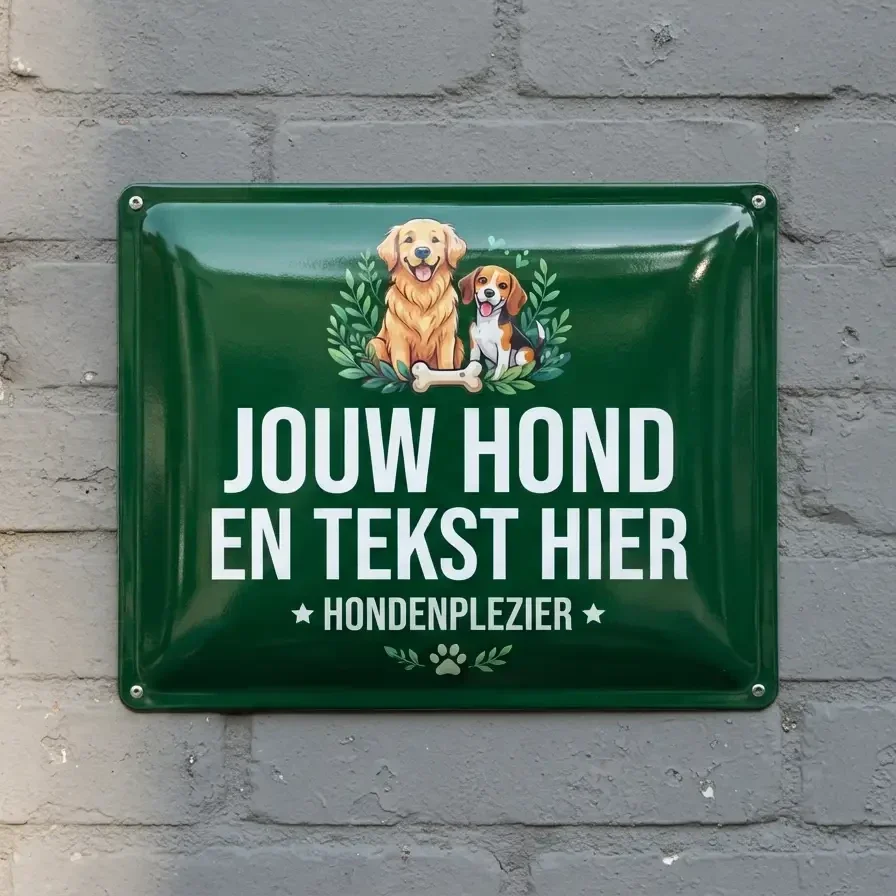 Gepersonaliseerd Bewakingsbord met Eigen Foto en Tekst