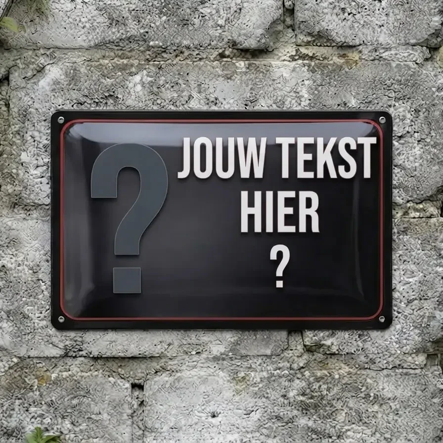 Gepersonaliseerd Bewakingsmetaal Bord met Eigen Foto en Tekst