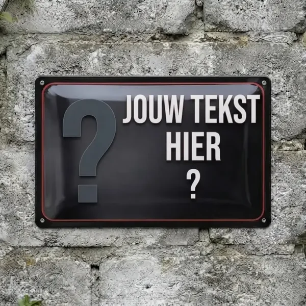 Gepersonaliseerd Bewakingsmetaal Bord met Eigen Foto en Tekst
