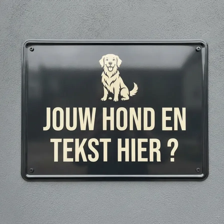 Gepersonaliseerd Bewakingsmetaalbord met Honden