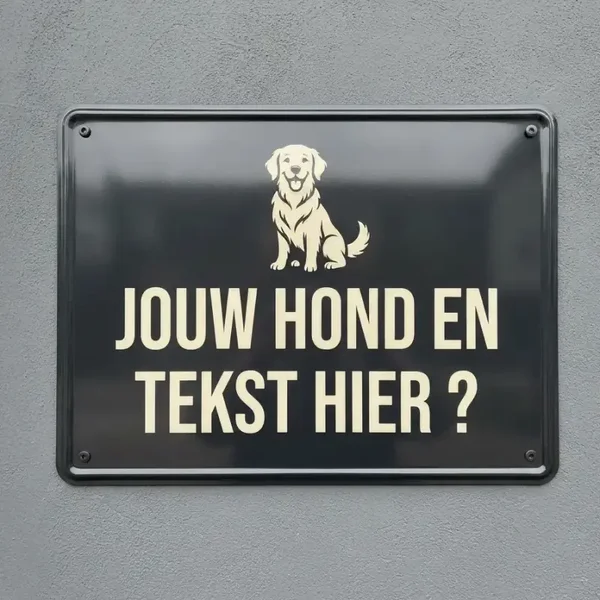 Gepersonaliseerd Bewakingsmetaalbord met Honden