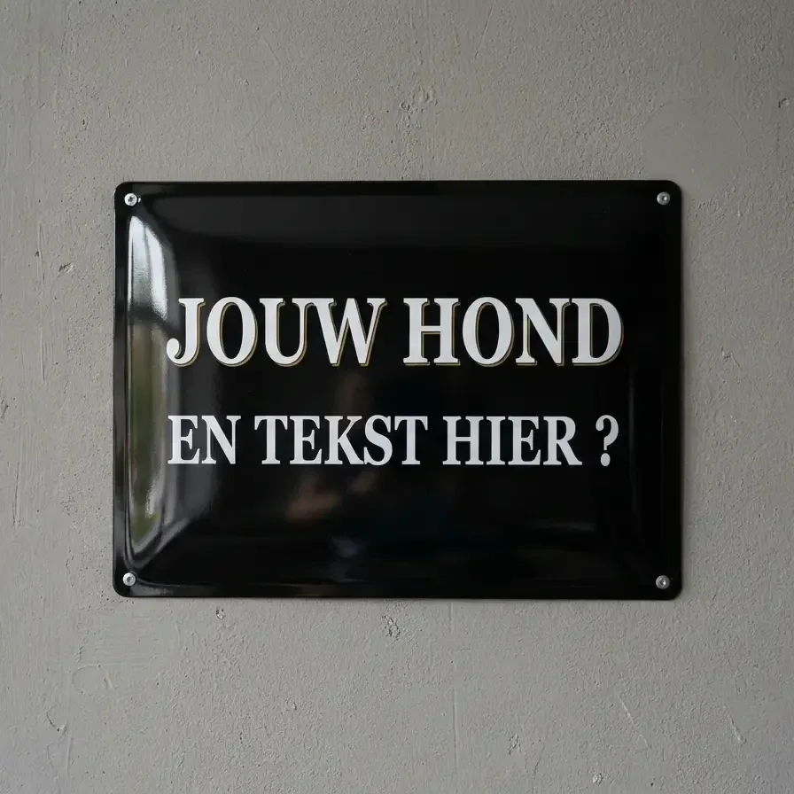Gepersonaliseerd Metalen Waakbord met Eigen Foto en Tekst