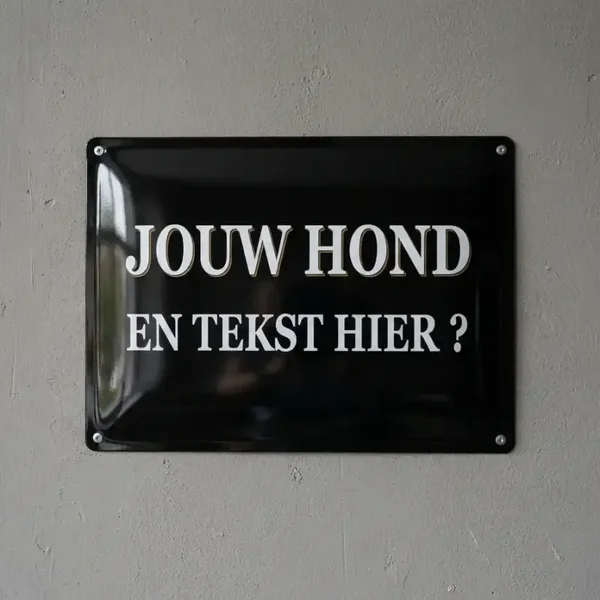 Gepersonaliseerd Metalen Waakbord met Eigen Foto en Tekst