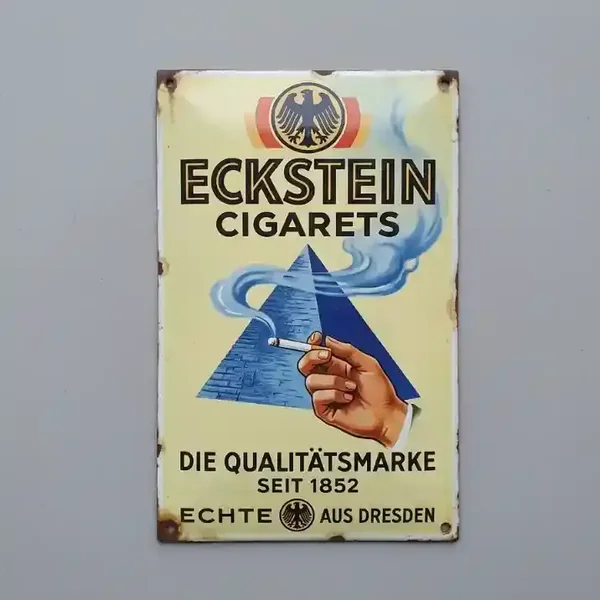 Eckstein Cigarets Retro Metaal Bord – Vintage Wandbord