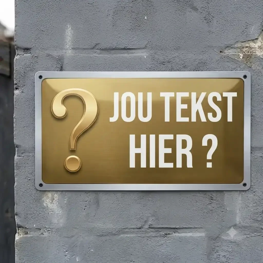 Gepersonaliseerd Bewakingsbord met Hondenfoto en Eigen Tekst