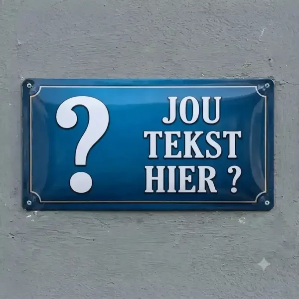 Gepersonaliseerd Bewakingsbord Hond met Eigen Foto en Tekst - Vol Metaal