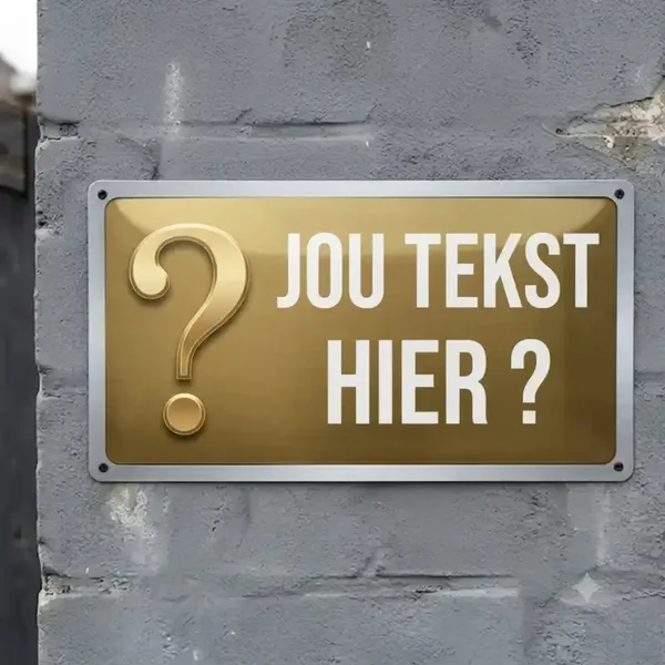 Gepersonaliseerd Bewakingsbord met Hondenfoto en Eigen Tekst