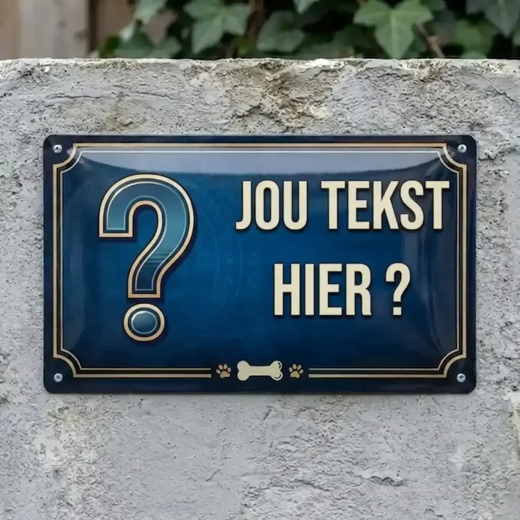 Gepersonaliseerd Bewakingsbord met Eigen Foto en Tekst