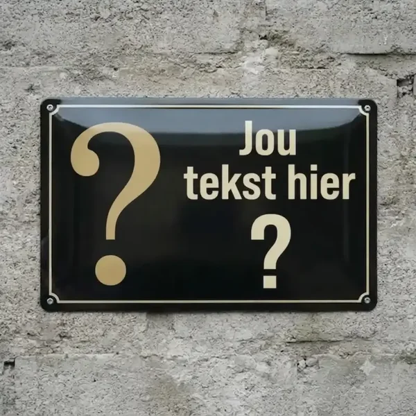 Gepersonaliseerd Bewakingsbord Hond met Eigen Tekst en Foto