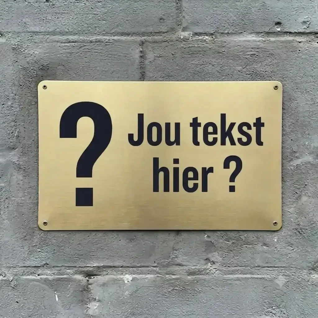 Gepersonaliseerd Bewakingsmetaal Bord met Eigen Foto en Tekst