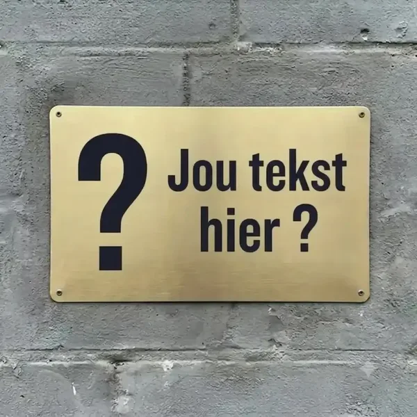 Gepersonaliseerd Bewakingsmetaal Bord met Eigen Foto en Tekst
